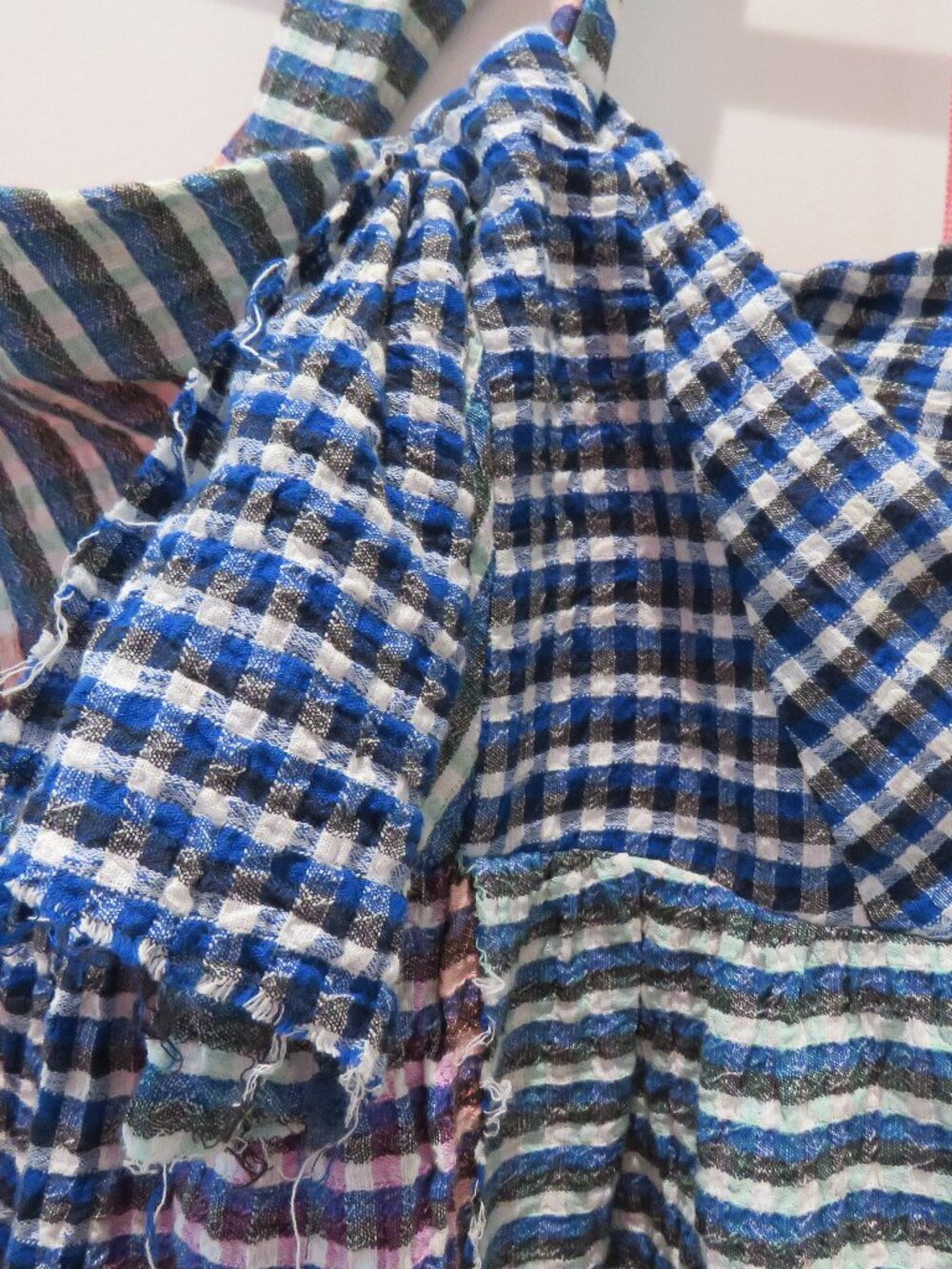 ANTHROPOLOGIE MAEVE Waverly Gingham One Shoulder Dress 4 Petite Coquette Twee - Picture 4 of 14